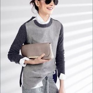 J. Crew Sweater with silver zippers